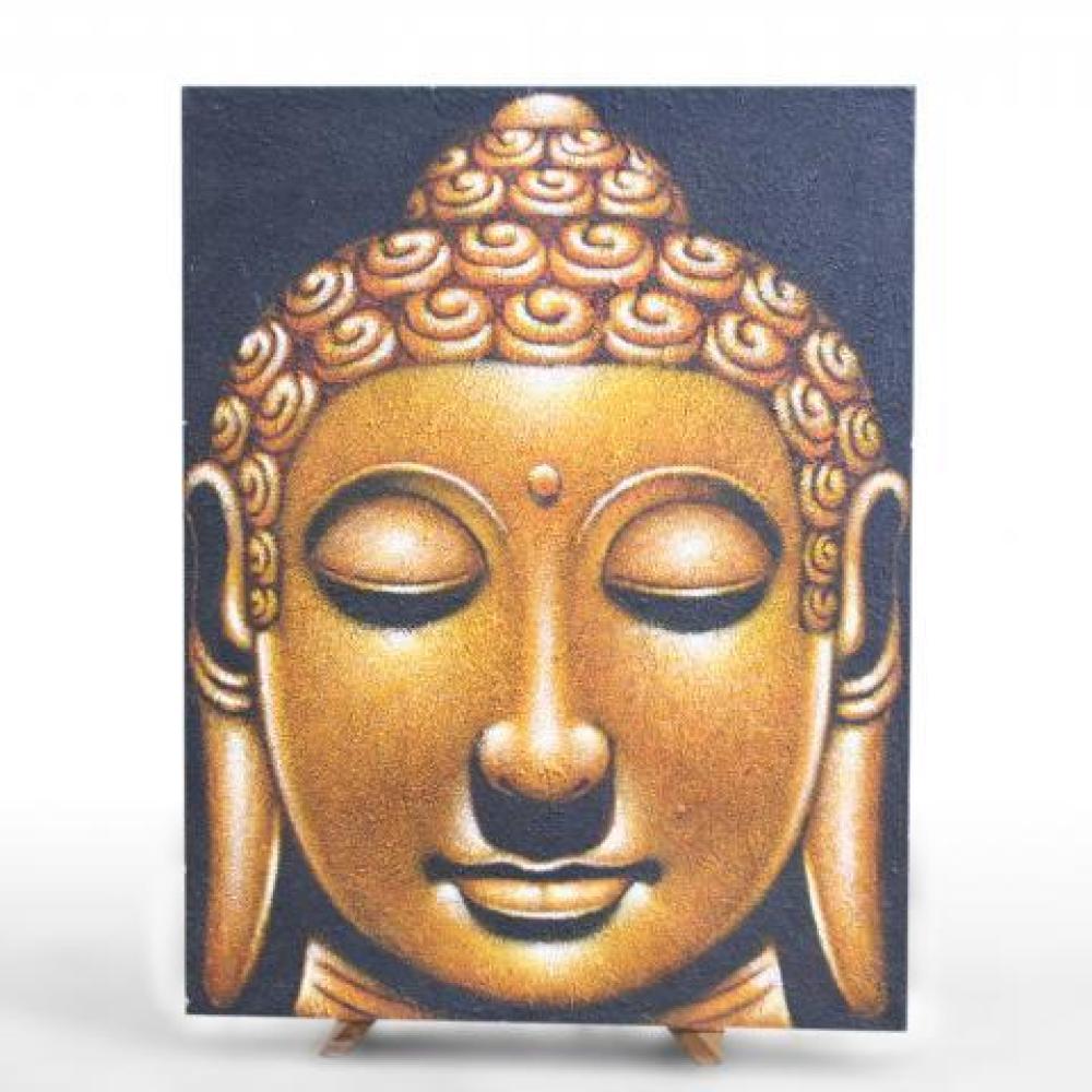 Buddah Head Painting  Yellow