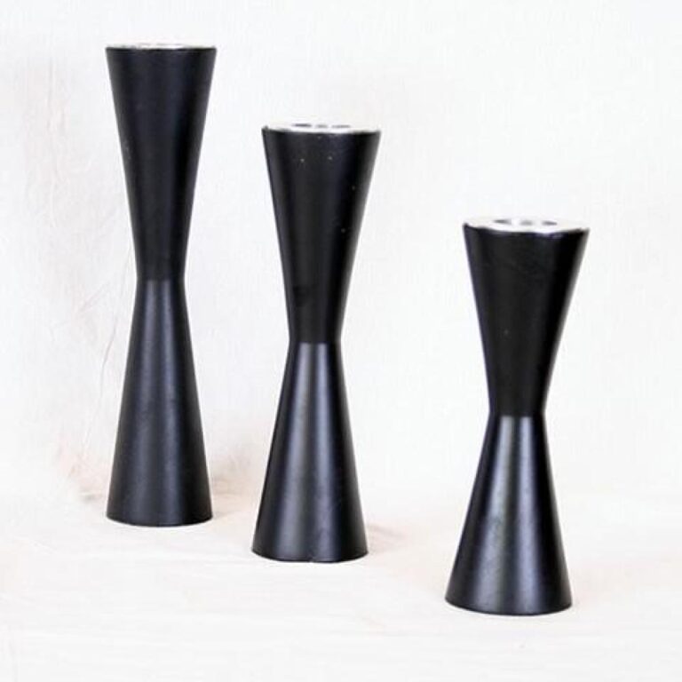 set of 3cone candle holder