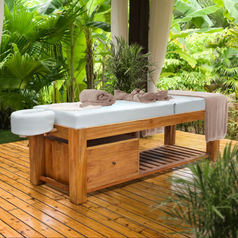 serenity teak spa massage bed