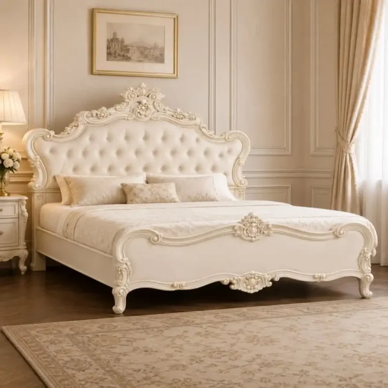 ozzy classic carved upholstered bed