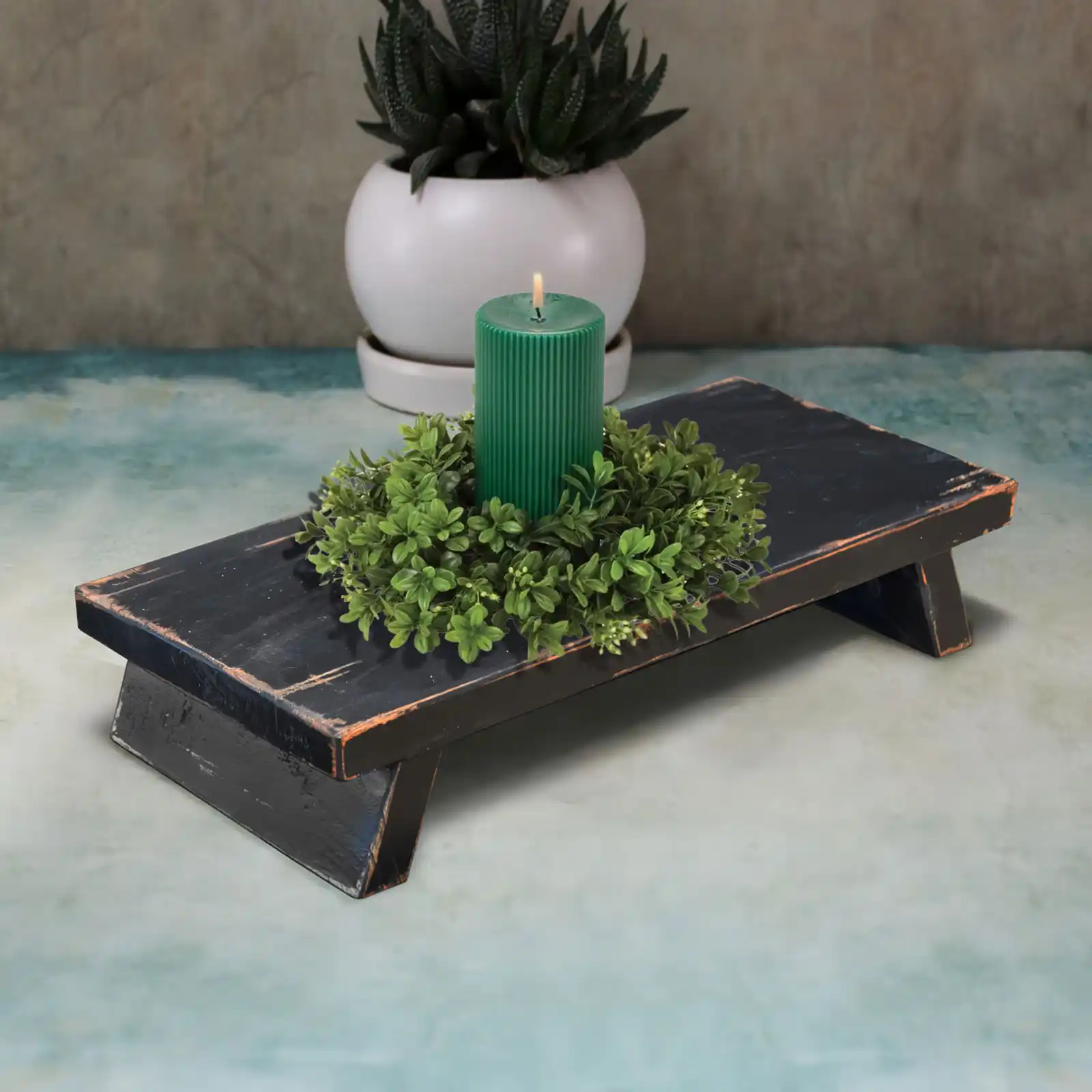 Wooden Riser - Rustic Black 1 Wooden Riser – Rustic Black