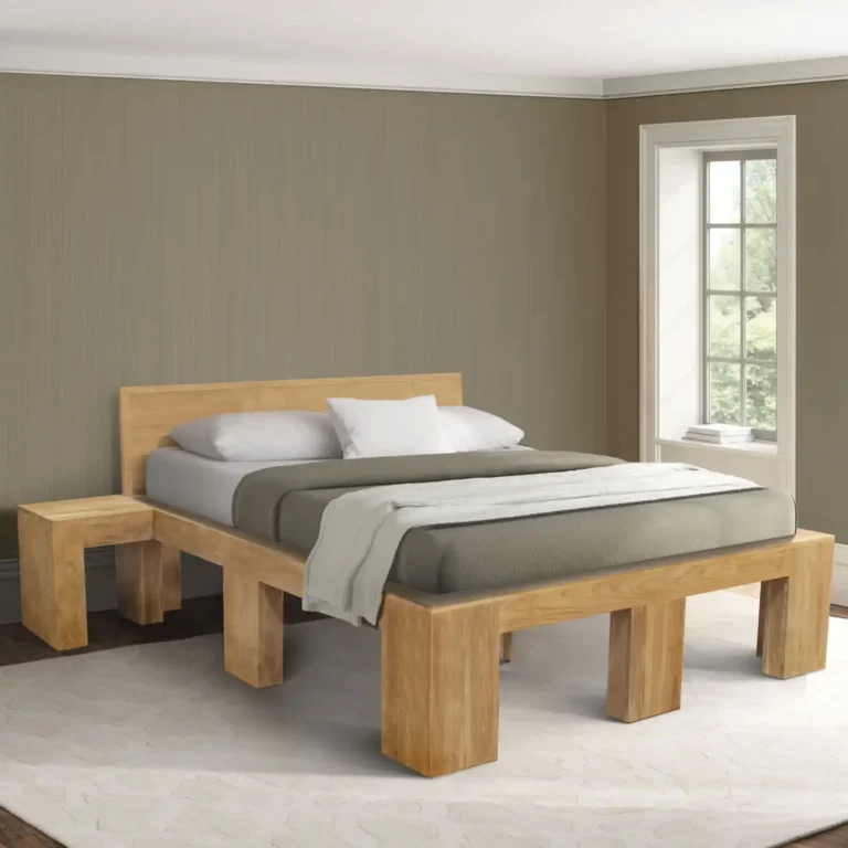 160x200 bed sqb with aslope headboard and bed side