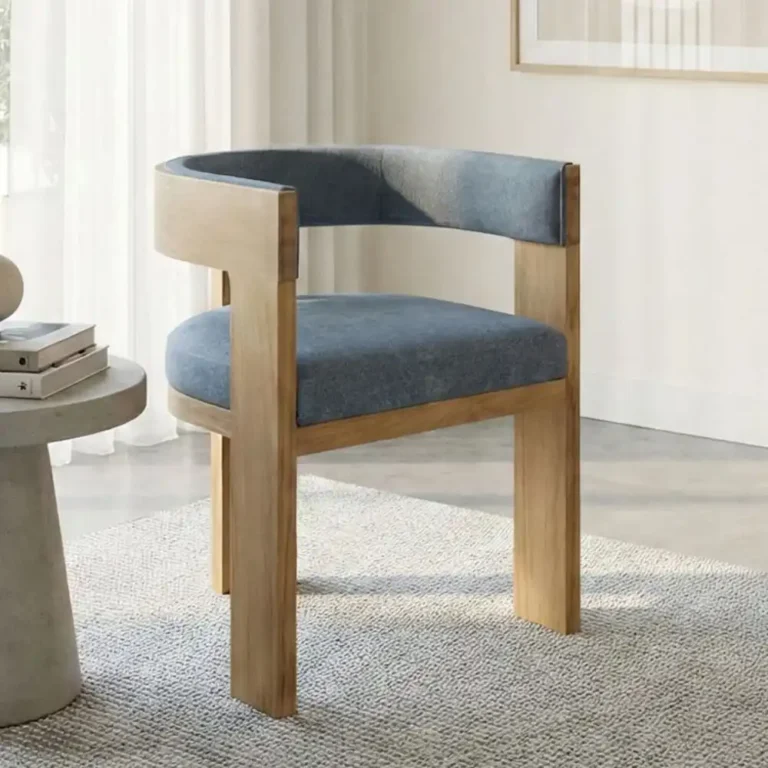 arc teak barrel lounge chair