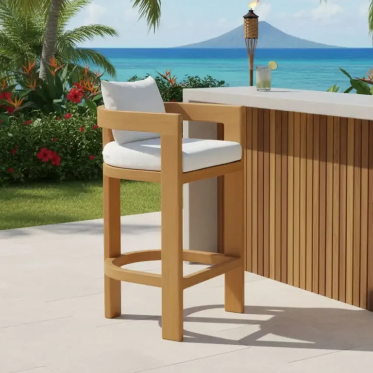 arcona teak bar stool