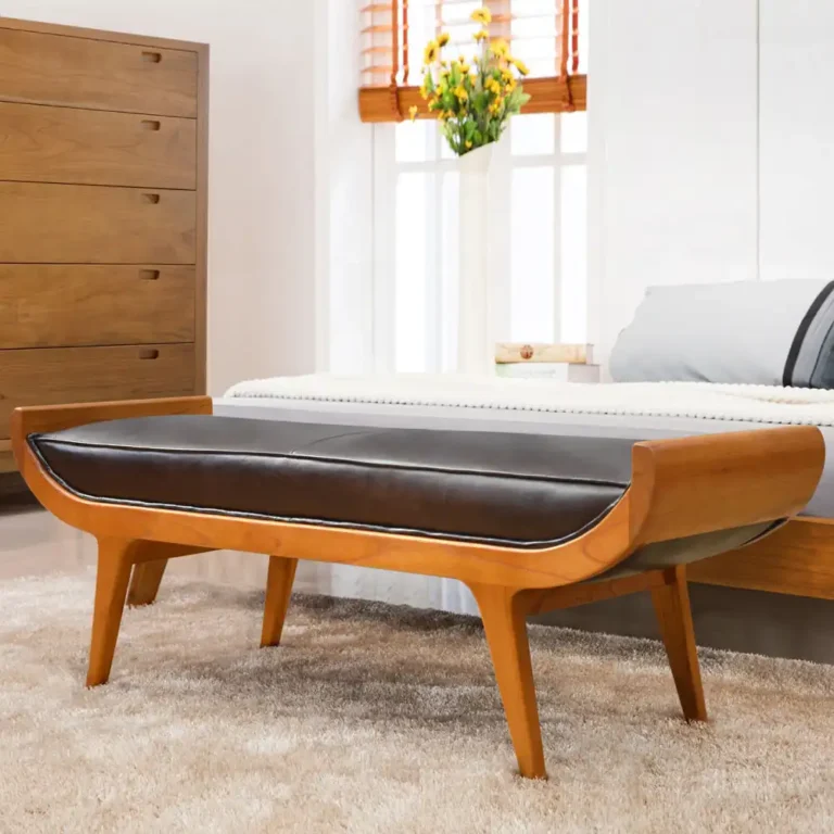 arden luxe leather bed end bench
