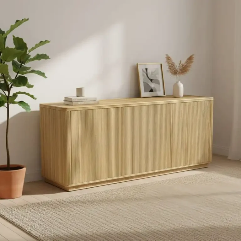 aria rattan pole sideboard