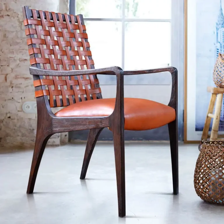 arm chair aria wovan leather rashida model 1