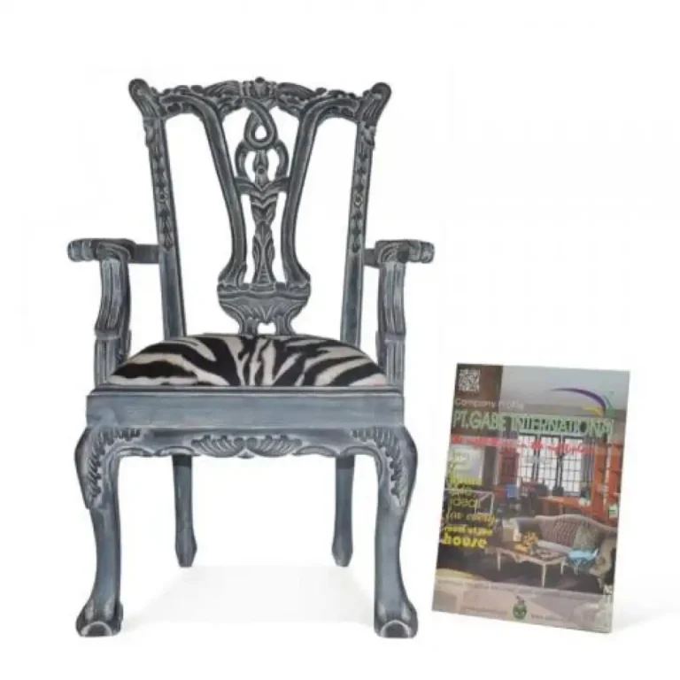 arm chair mini silver zebra
