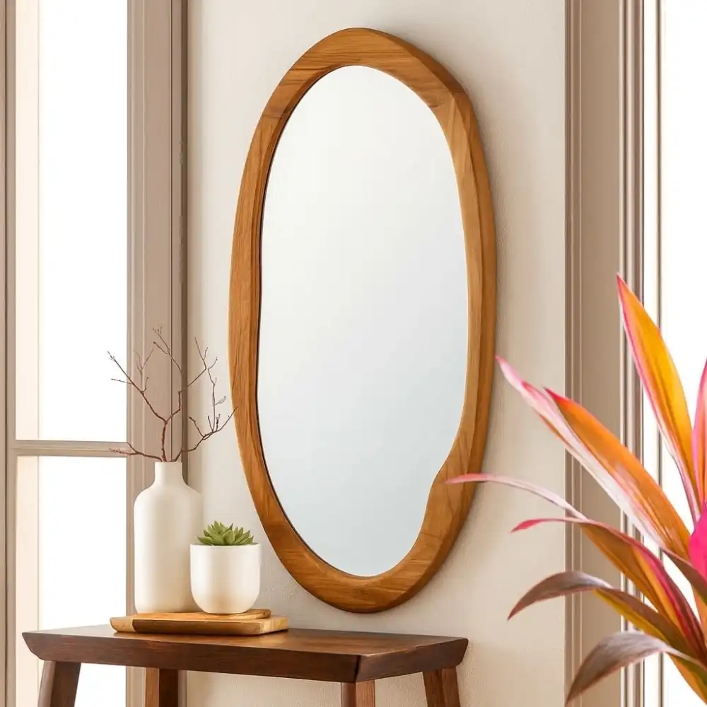 Aurelia Oval Teak Mirror 1 Aurelia Oval Teak Mirror