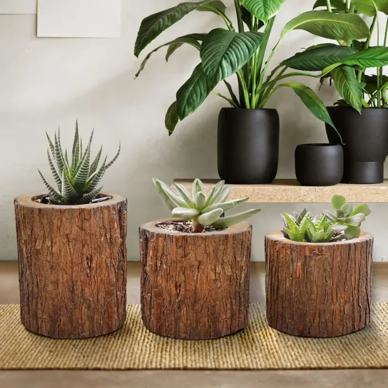 bark tree stem planter