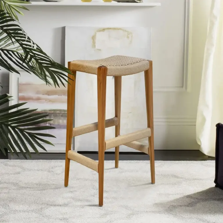 barstool with rope seat