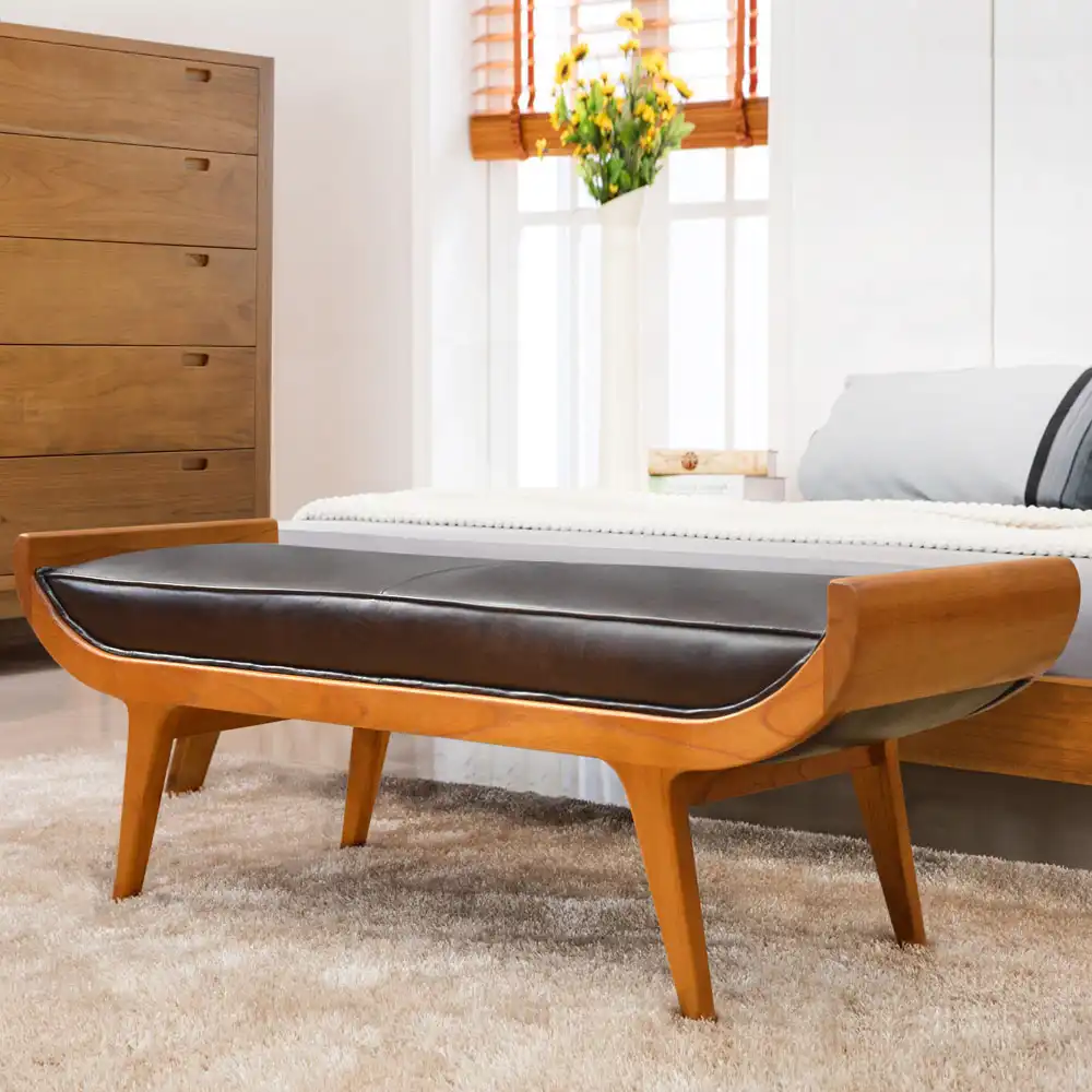 Bed End Fifties Leather 1 Bed End Fifties Leather
