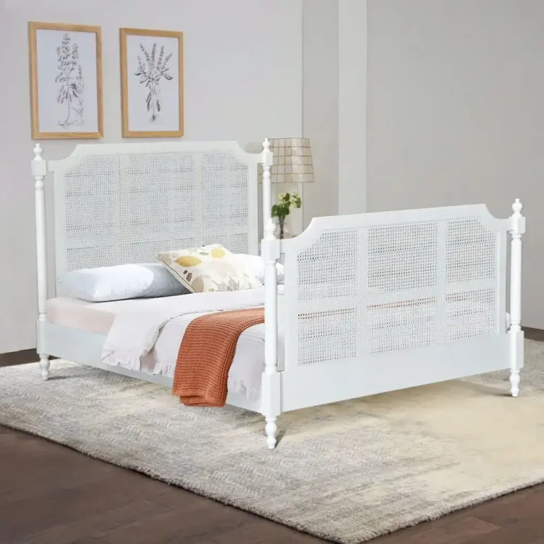bed rattan junifer american 01 matress 151 x 201