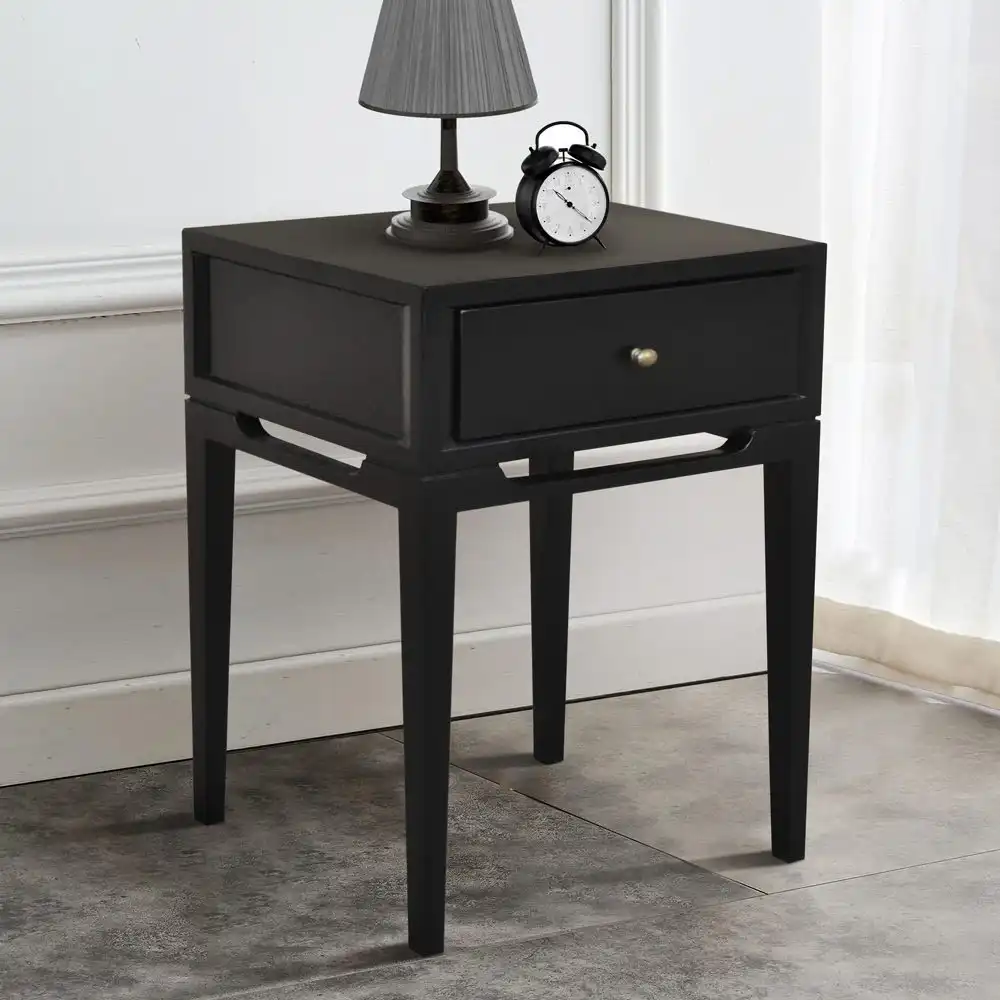 Bedside Table In Teak With One Drawer