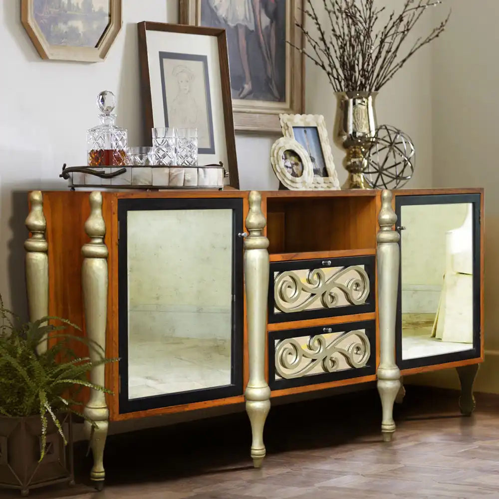 Buffet Batik With Mirrors