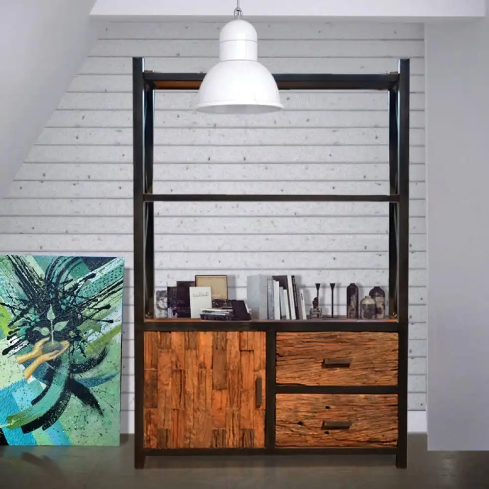 Cabinet Iron Frame With 1 Door 2 Drawers
