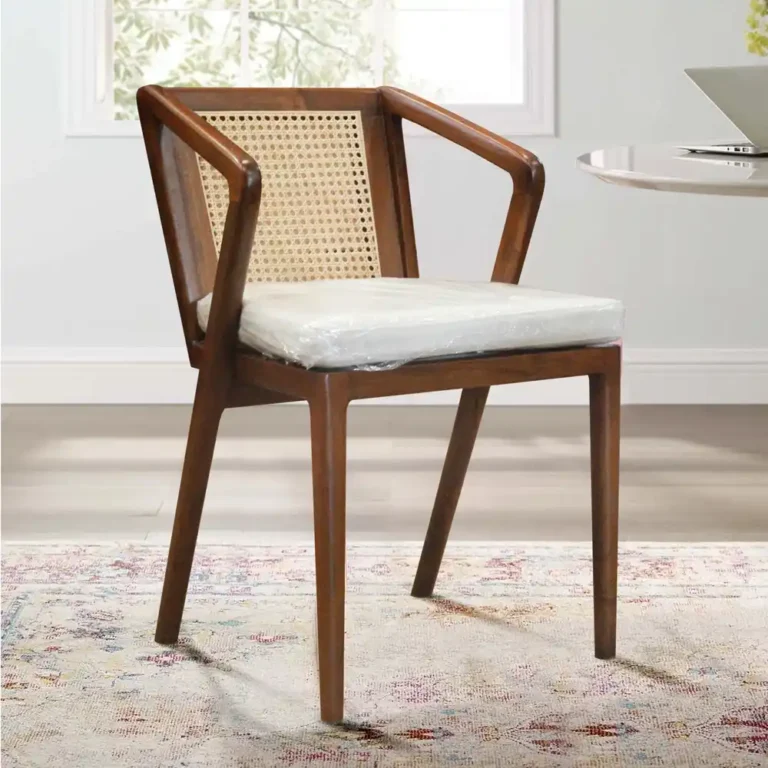 cane geometric chair no brass feet