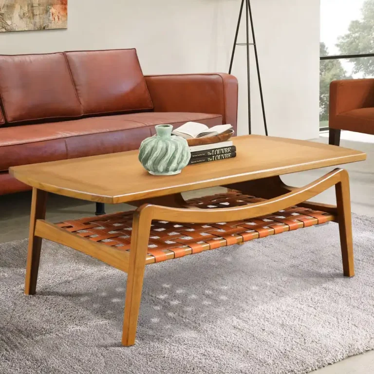 coffee table danord with leather