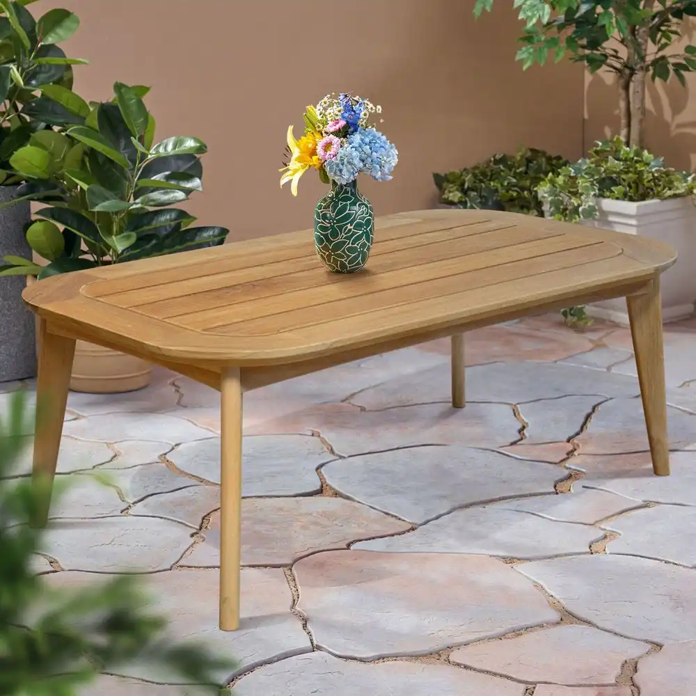 Coffee Table Oval Midcentury Tapered Legs