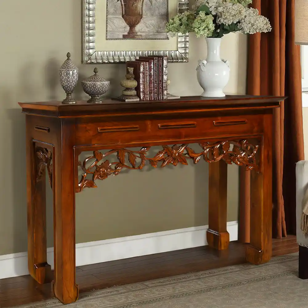 Console Table Carving Elly 1 Console Table Carving Elly