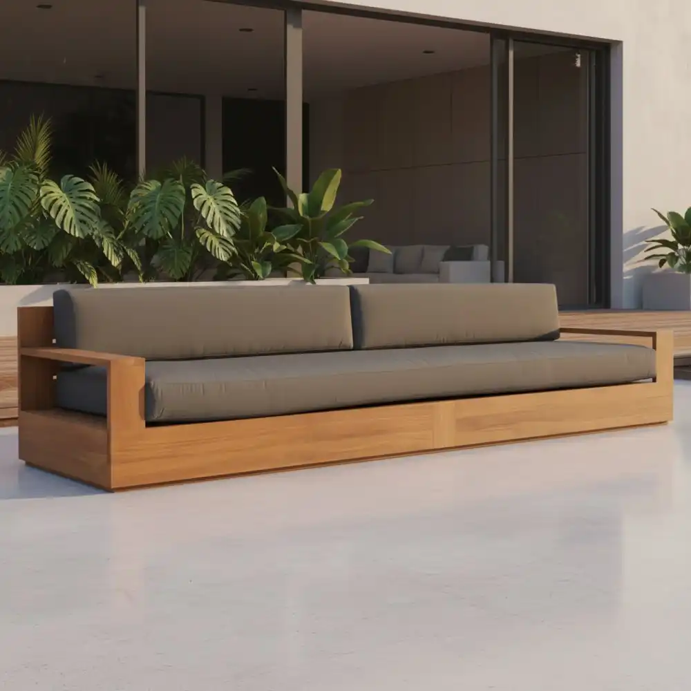 Contemporary Solid Wood Resort Sofa