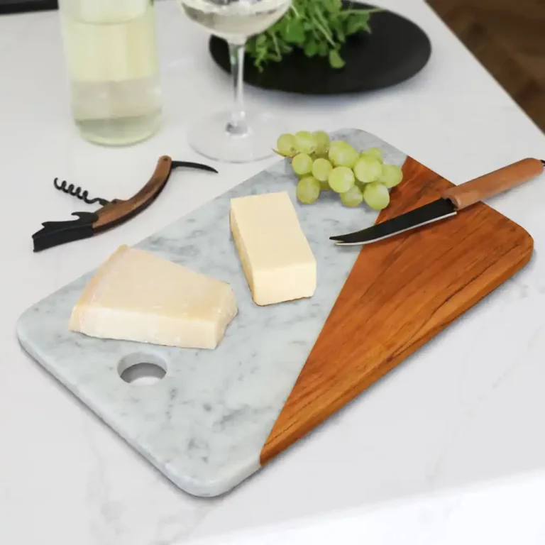 cutting board recta marble teak