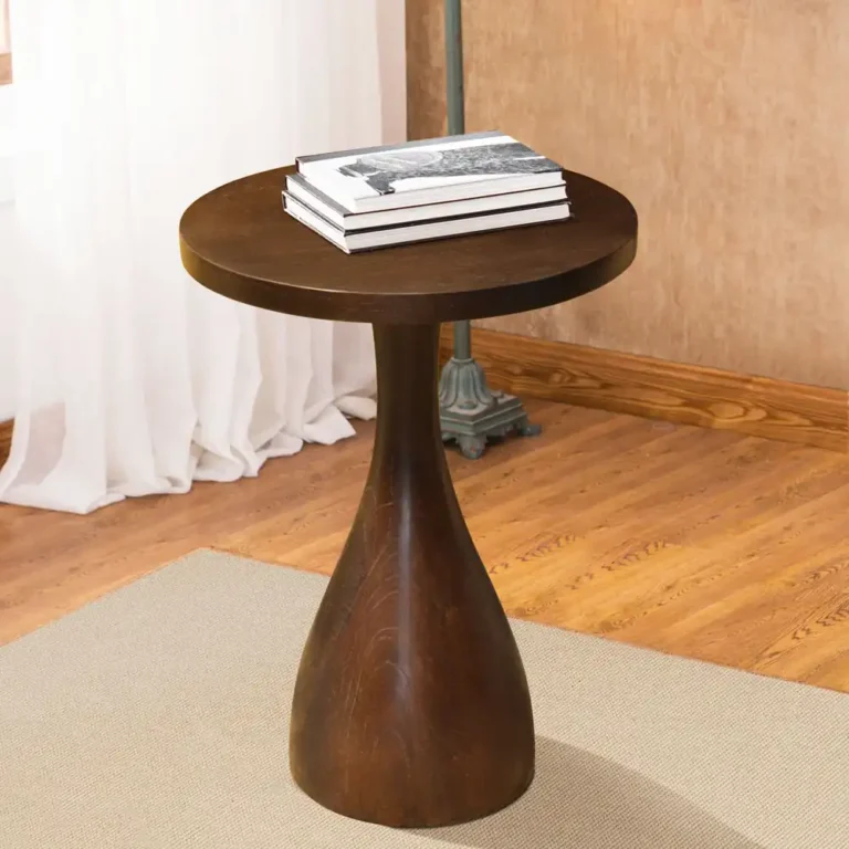darby wood table diam 55cm