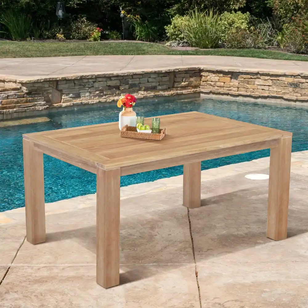 Dining Table Slatted Top 100