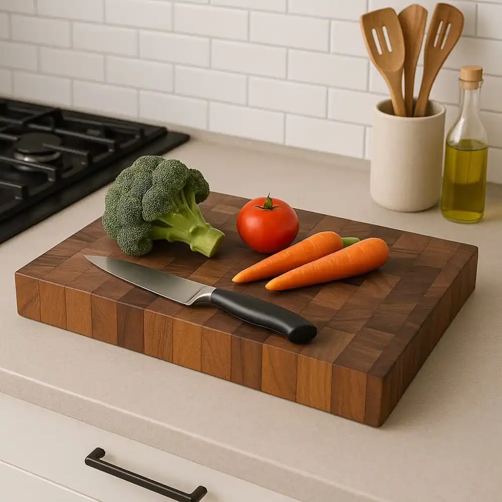 End Grain Cutting Board – Suar Wood 1 End Grain Cutting Board – Suar Wood