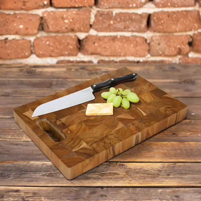 end grain cutting board teak wood