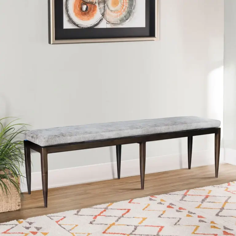 geometric bench with cushion seater removable