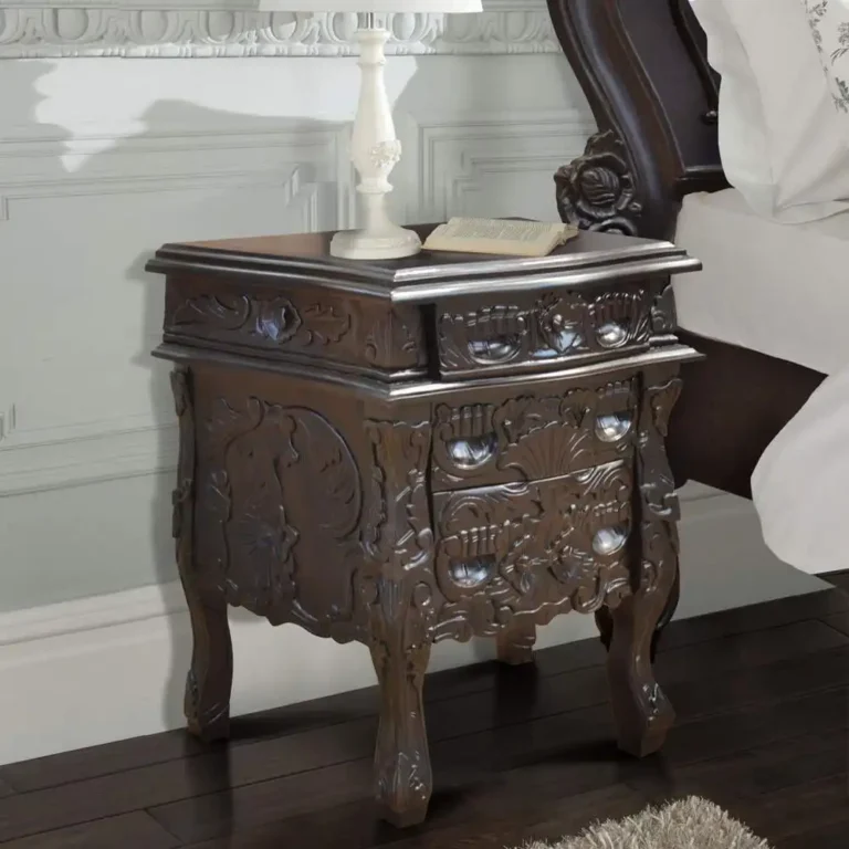 gothic carved bedside