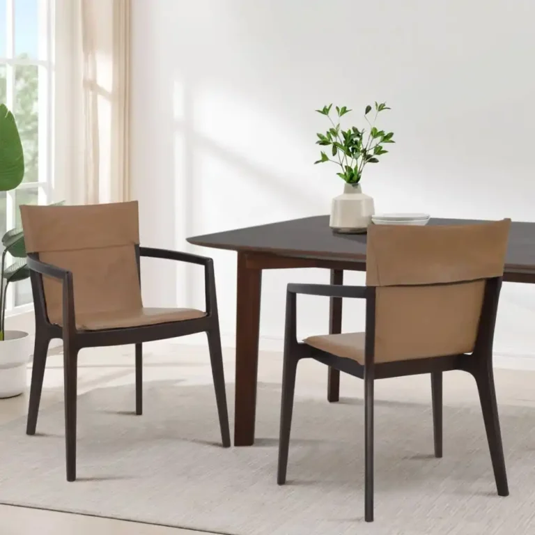 isadora leather dining armchair