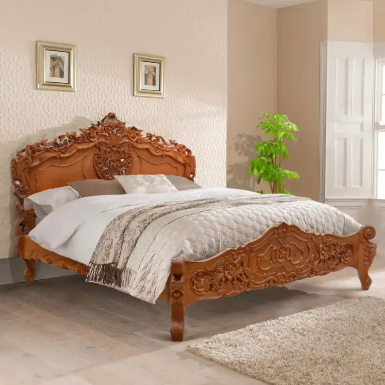 k rococo bed all wood