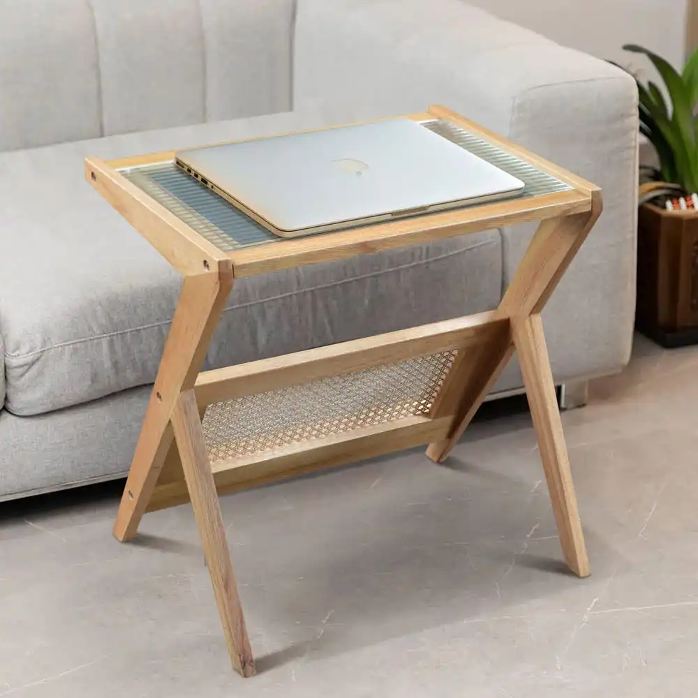 Laptop Desk 55cm Top Glass Thick 2cm