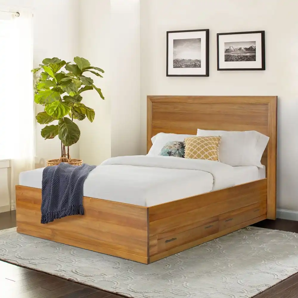 Legis Bed With Drawers Teak