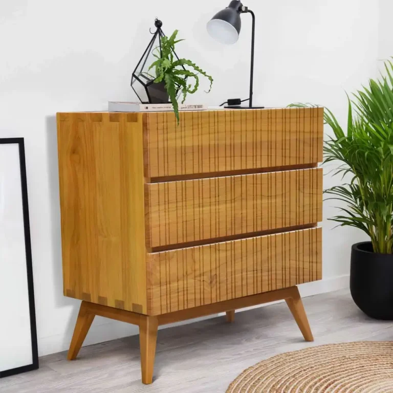 linea teak luxe dresser