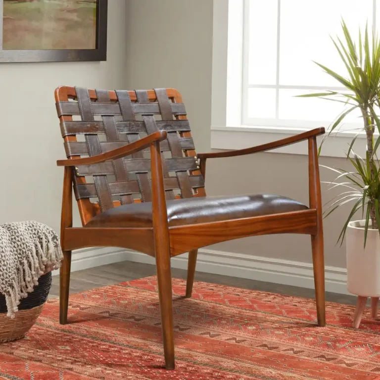 lounge chair new fifties mda woven leather