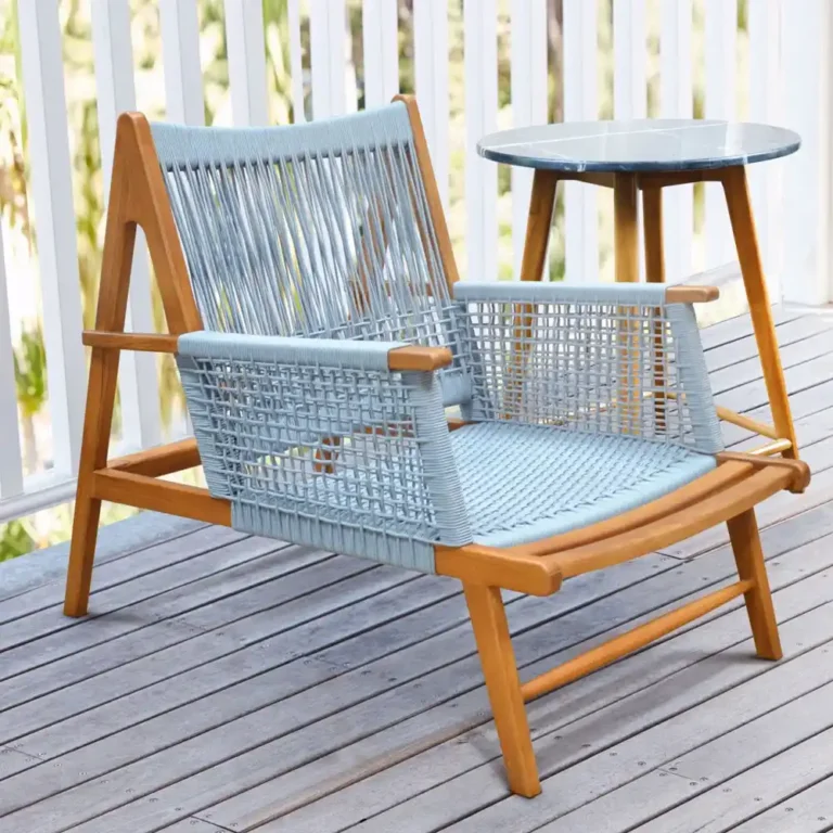 low arm chair with loom