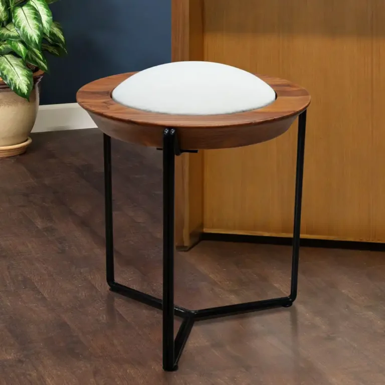 low stool with iron