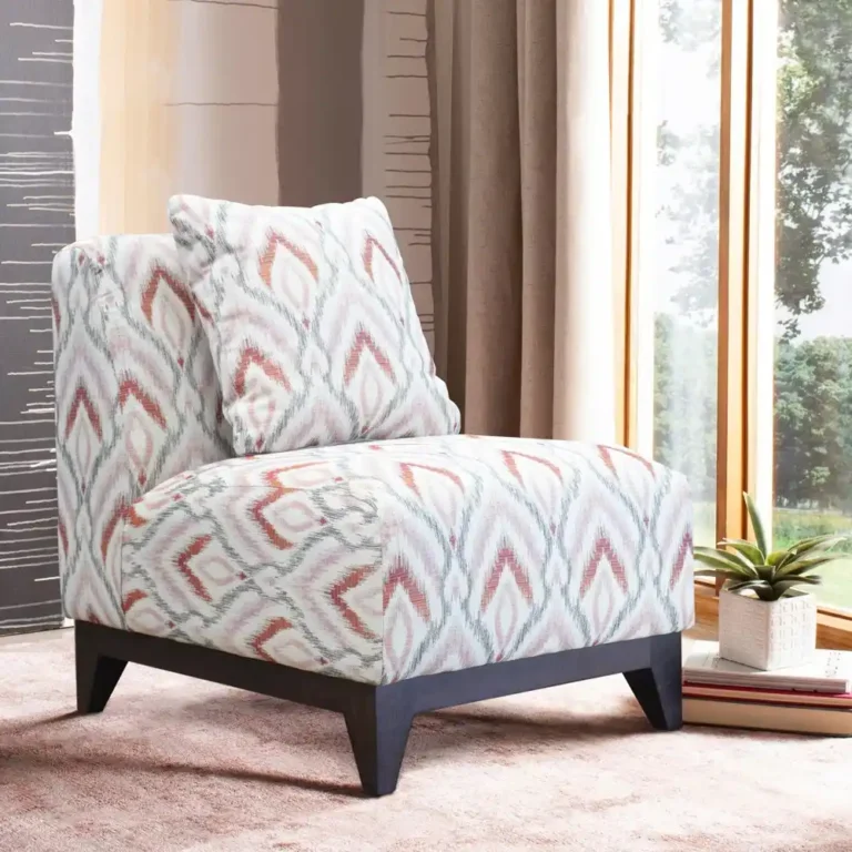 metro armless chair with spring upholstery