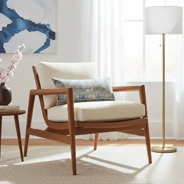 mid century chair natural teak 1 st