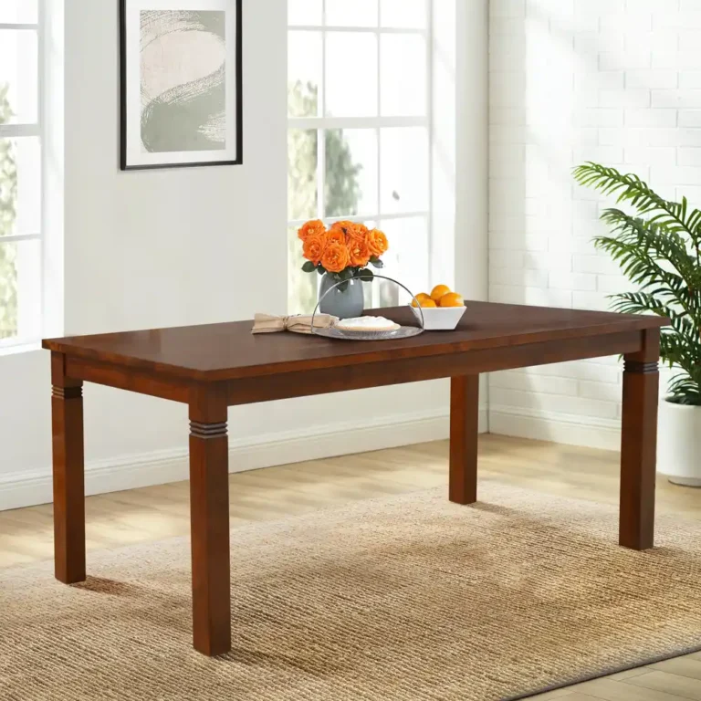 mike dining table w200 walnut wax brown