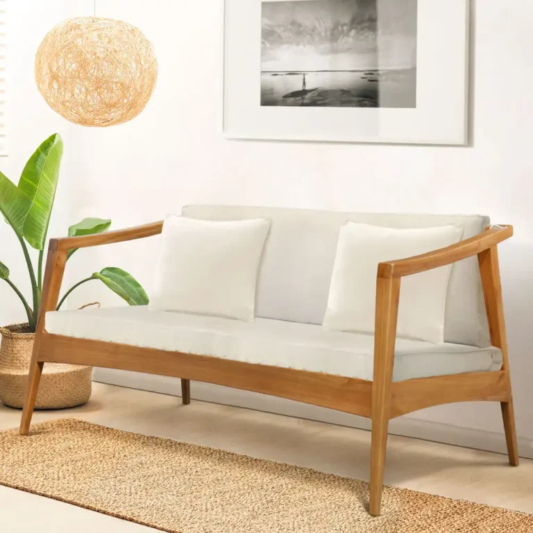 minimalist tango teak wood sofa