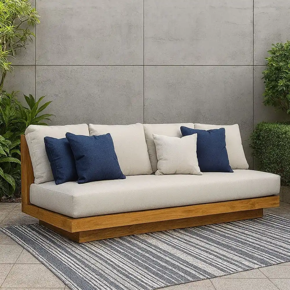 Modern Outdoor Teak Sofa