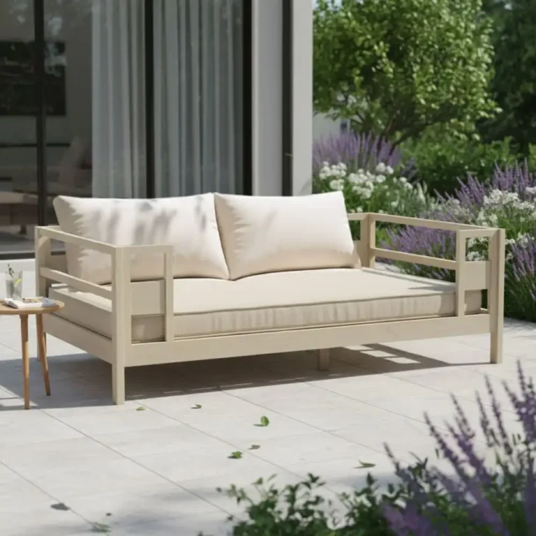 modern teak outdoor daybed