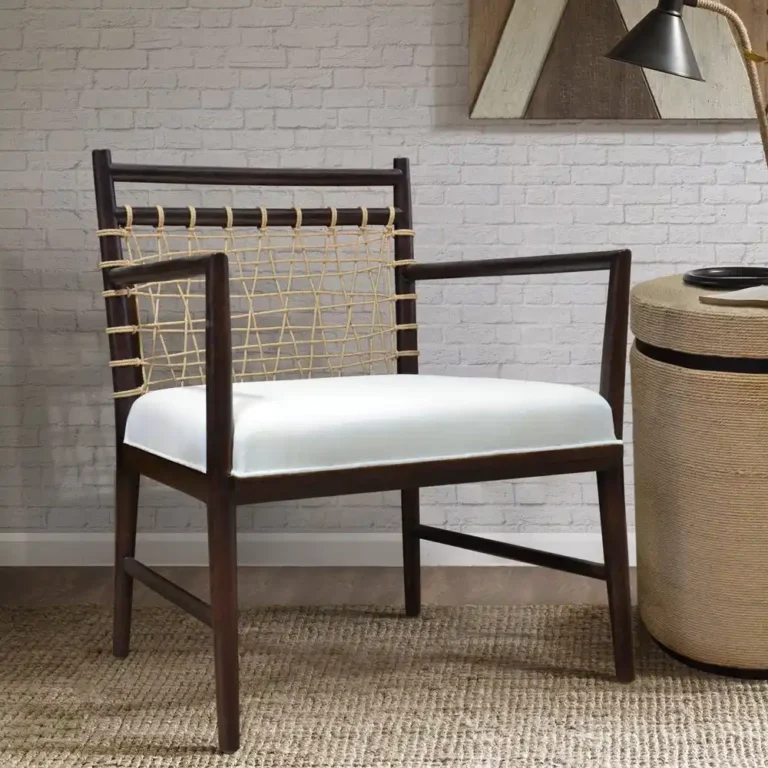 mufti occasional chair with rope cushion no support below the leg