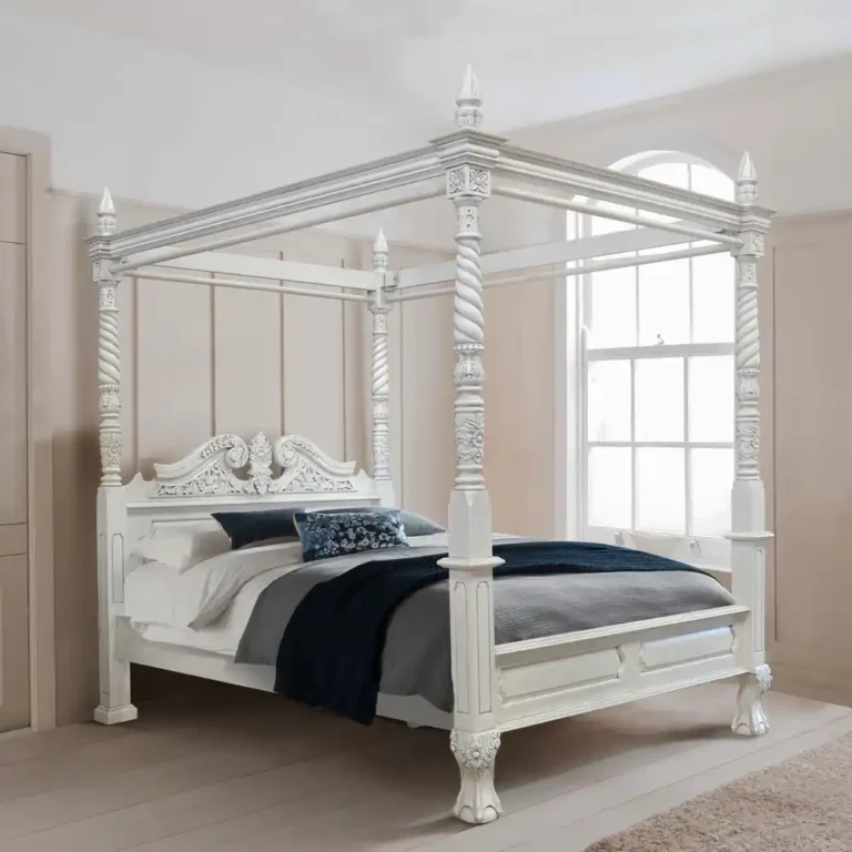 queen anne bed 151x201 cm mahogany