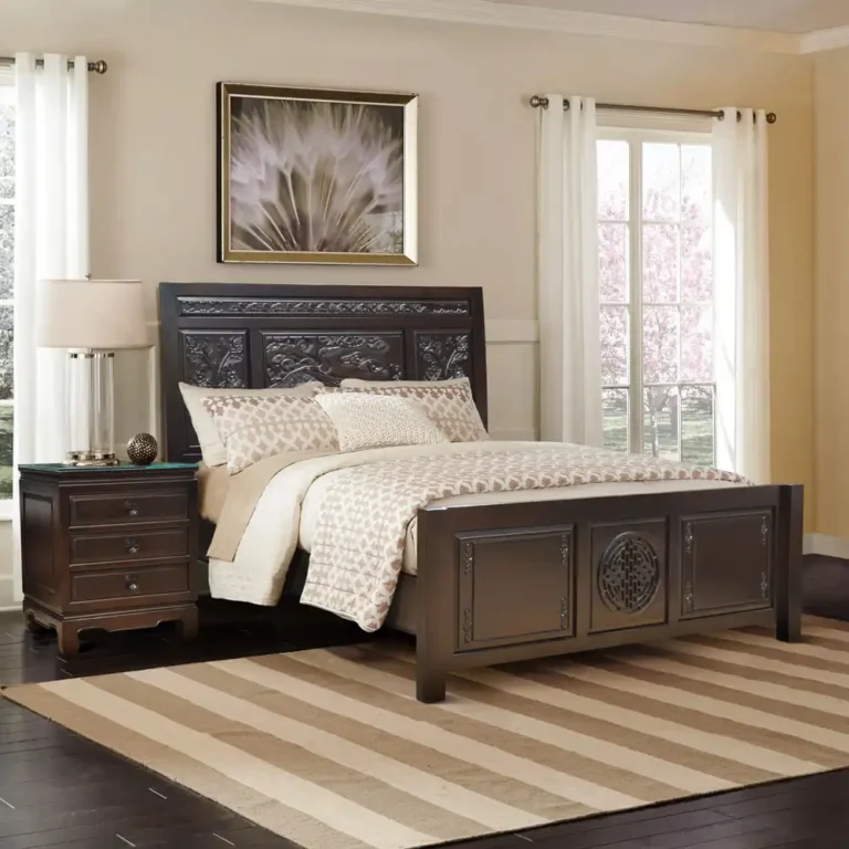 queen bed solid wood
