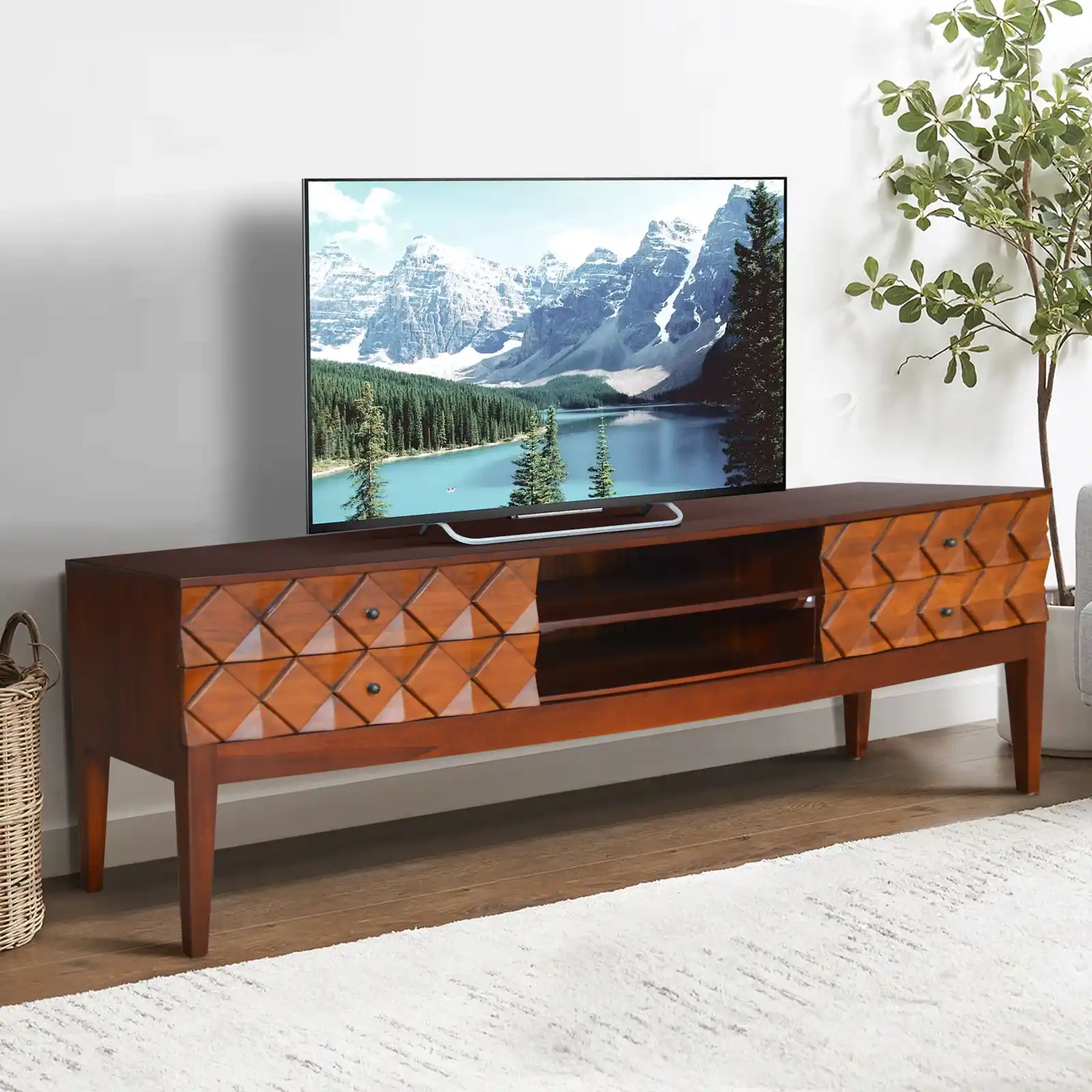 Regal Diamond Teak Tv Console
